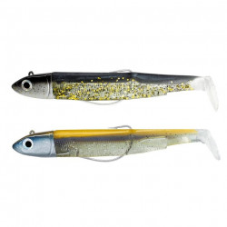 Double Combo Black Minnow 140