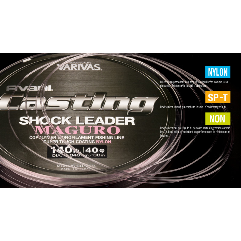 Casting Shock Leader MAGURO - Fils fluorocarbones - Alré Pêche et Chasse