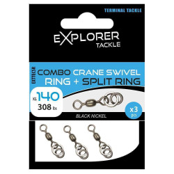 Explorer Tackle Combo Crane Swivel Split Ring 