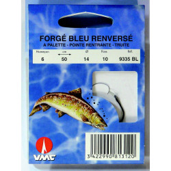 Hameçon monté forgé bleu renversé